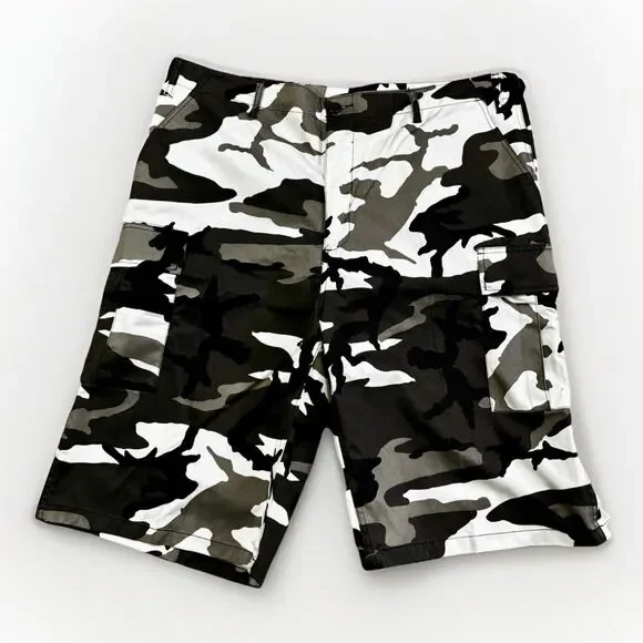 Rothco BDU Camo Long Shorts Men's Size 39 to 43 Adjustable Cargo RN 37572 - Picture 1 of 7